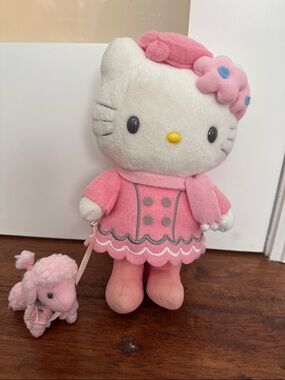 Hello Kitty Pink Plush with Pink Poodle Accessory